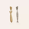 Stainless Steel Fish Earrings Retro Literary Minimalist Style Goldplated Electroplated Jewelry For Women
