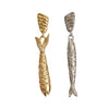 Stainless Steel Fish Earrings Retro Literary Minimalist Style Goldplated Electroplated Jewelry For Women