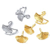 Stainless Steel Fish Ginkgo Leaf Pendant Jewelry Necklace Vacuum Plating Electroplating