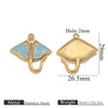 Stainless Steel Fish Octopus Shark Oil Drop Pendant Beach Jewelry Accessories Vacuum Gold Plated Electroplated