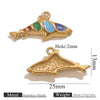 Stainless Steel Fish Octopus Shark Oil Drop Pendant Beach Jewelry Accessories Vacuum Gold Plated Electroplated