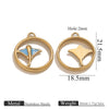 Stainless Steel Fish Octopus Shark Oil Drop Pendant Beach Jewelry Accessories Vacuum Gold Plated Electroplated