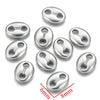 Stainless Steel Fish Pattern Double Oval Bead Connector Diy Jewelry Necklace Making Supplies Accessories With 18K Electroplating