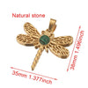 Stainless Steel Fish Pattern Dragonfly Pendant Jewelry Making Supplies With Electroplating 18K Treatment