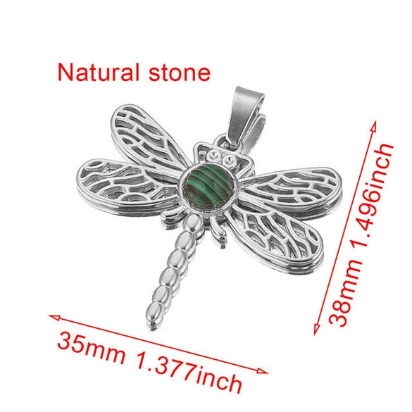Stainless Steel Fish Pattern Dragonfly Pendant Jewelry Making Supplies With Electroplating 18K Treatment