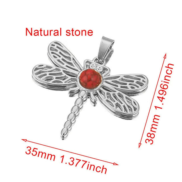 Stainless Steel Fish Pattern Dragonfly Pendant Jewelry Making Supplies With Electroplating 18K Treatment
