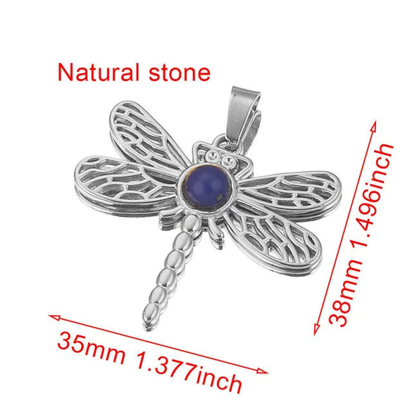 Stainless Steel Fish Pattern Dragonfly Pendant Jewelry Making Supplies With Electroplating 18K Treatment