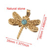 Stainless Steel Fish Pattern Dragonfly Pendant Jewelry Making Supplies With Electroplating 18K Treatment