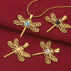 Stainless Steel Fish Pattern Dragonfly Pendant Jewelry Making Supplies With Electroplating 18K Treatment