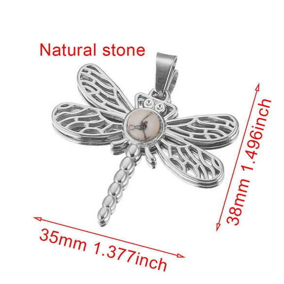 Stainless Steel Fish Pattern Dragonfly Pendant Jewelry Making Supplies With Electroplating 18K Treatment