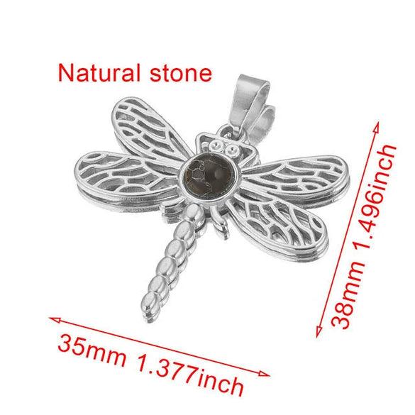 Stainless Steel Fish Pattern Dragonfly Pendant Jewelry Making Supplies With Electroplating 18K Treatment