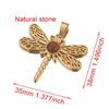 Stainless Steel Fish Pattern Dragonfly Pendant Jewelry Making Supplies With Electroplating 18K Treatment