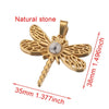 Stainless Steel Fish Pattern Dragonfly Pendant Jewelry Making Supplies With Electroplating 18K Treatment