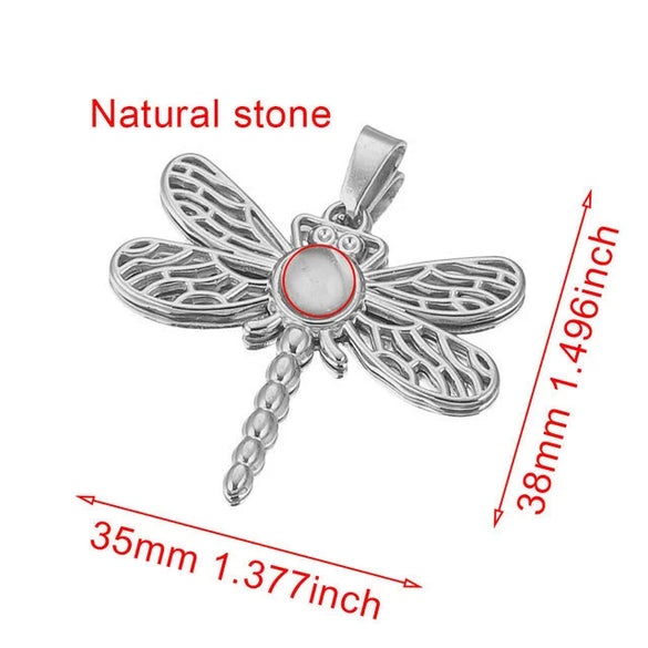 Stainless Steel Fish Pattern Dragonfly Pendant Jewelry Making Supplies With Electroplating 18K Treatment