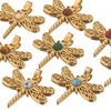 Stainless Steel Fish Pattern Dragonfly Pendant Jewelry Making Supplies With Electroplating 18K Treatment