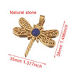Stainless Steel Fish Pattern Dragonfly Pendant Jewelry Making Supplies With Electroplating 18K Treatment