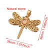 Stainless Steel Fish Pattern Dragonfly Pendant Jewelry Making Supplies With Electroplating 18K Treatment