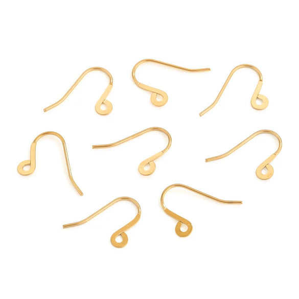 Stainless Steel Fish Pattern Electroplated Earrings Hook Jewelry Making Supplies