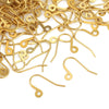 Stainless Steel Fish Pattern Electroplated Earrings Hook Jewelry Making Supplies