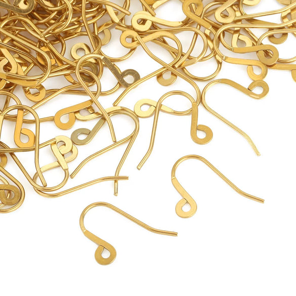 Stainless Steel Fish Pattern Electroplated Earrings Hook Jewelry Making Supplies
