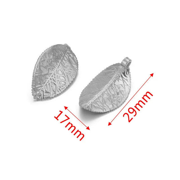Stainless Steel Fish Pattern Leaf Earrings And Necklace Jewelry Accessories Diy Handmade With 18K Electroplating