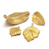 Stainless Steel Fish Pattern Leaf Earrings And Necklace Jewelry Accessories Diy Handmade With 18K Electroplating