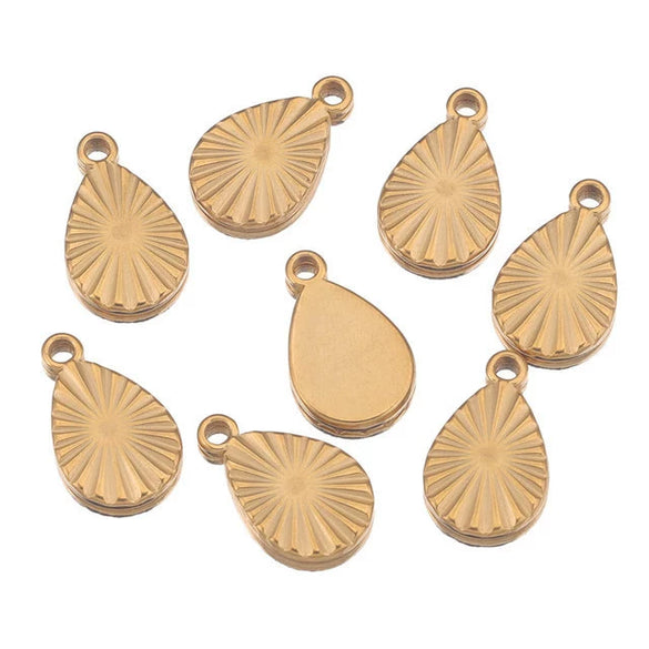 Stainless Steel Fish Pattern Lovely Pendant Jewelry For Diy Earrings Bracelet Necklace With Electroplating