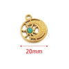 Stainless Steel Fish Pattern Natural Stone Pendant Necklace Jewelry Supplies Accessories With 18K Electroplating