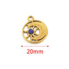 Stainless Steel Fish Pattern Natural Stone Pendant Necklace Jewelry Supplies Accessories With 18K Electroplating
