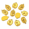 Stainless Steel Fish Pattern Rose Pendant Electroplated Diy Necklace Jewelry Accessories