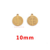 Stainless Steel Fish Pattern Round Pendant Handmade Jewelry Accessories For Diy Bracelet And Necklace