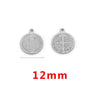Stainless Steel Fish Pattern Round Pendant Handmade Jewelry Accessories For Diy Bracelet And Necklace