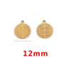 Stainless Steel Fish Pattern Round Pendant Handmade Jewelry Accessories For Diy Bracelet And Necklace