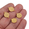 Stainless Steel Fish Pattern Round Pendant Handmade Jewelry Accessories For Diy Bracelet And Necklace