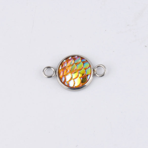 Stainless Steel Fish Scale Pendant Jewelry Accessories
