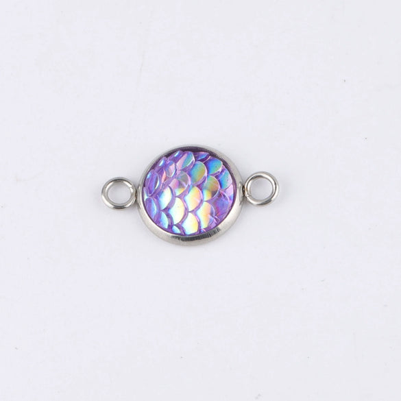 Stainless Steel Fish Scale Pendant Jewelry Accessories