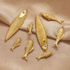 Stainless Steel Fish Shaped Koi Pendant Handmade Jewelry Accessory Material With Electroplating