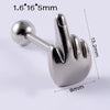 Stainless Steel Five Star Fashion Tongue Ring Hammershaped Electroplated Unisex Puncture Decoration