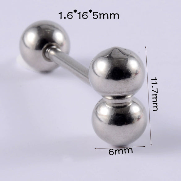 Stainless Steel Five Star Fashion Tongue Ring Hammershaped Electroplated Unisex Puncture Decoration
