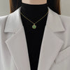 Stainless Steel Fiveleaf Flower Animal Zodiac Cartoon Style Full Diamond Women's Necklace