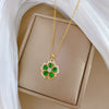 Stainless Steel Fiveleaf Flower Animal Zodiac Cartoon Style Full Diamond Women's Necklace