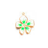 Stainless Steel Fivepetal Flower Drop Oil Jewelry Accessories Earrings Pendant Diy Handmade Material