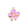 Stainless Steel Fivepetal Flower Drop Oil Jewelry Accessories Earrings Pendant Diy Handmade Material