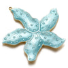 Stainless Steel Fivepetal Flower Oil Dripping Pendant Jewelry Accessories