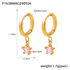 316L Stainless Steel Fivepointed Star Earrings Plated With Real Gold Niche Style