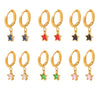 316L Stainless Steel Fivepointed Star Earrings Plated With Real Gold Niche Style