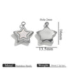 Stainless Steel Fivepointed Star Fanshaped Water Drop Pendant Electroplated Ladies Necklace Accessory