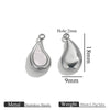 Stainless Steel Fivepointed Star Fanshaped Water Drop Pendant Electroplated Ladies Necklace Accessory