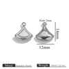 Stainless Steel Fivepointed Star Fanshaped Water Drop Pendant Electroplated Ladies Necklace Accessory