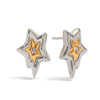 Stainless Steel Fivepointed Star Geometric Women's Earrings Electroplated